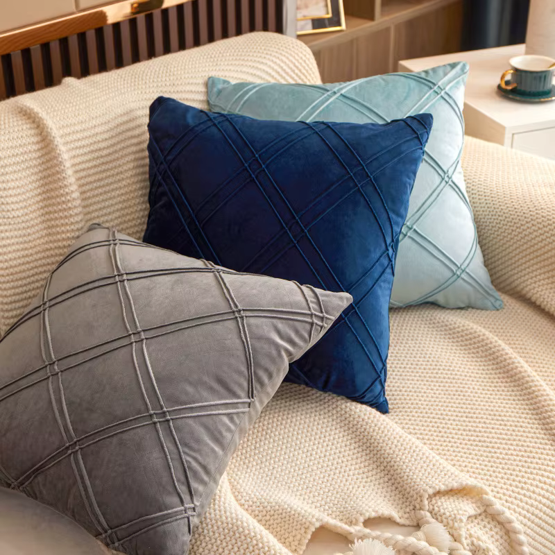 Housse de coussin en velours néerlandais faite à la main