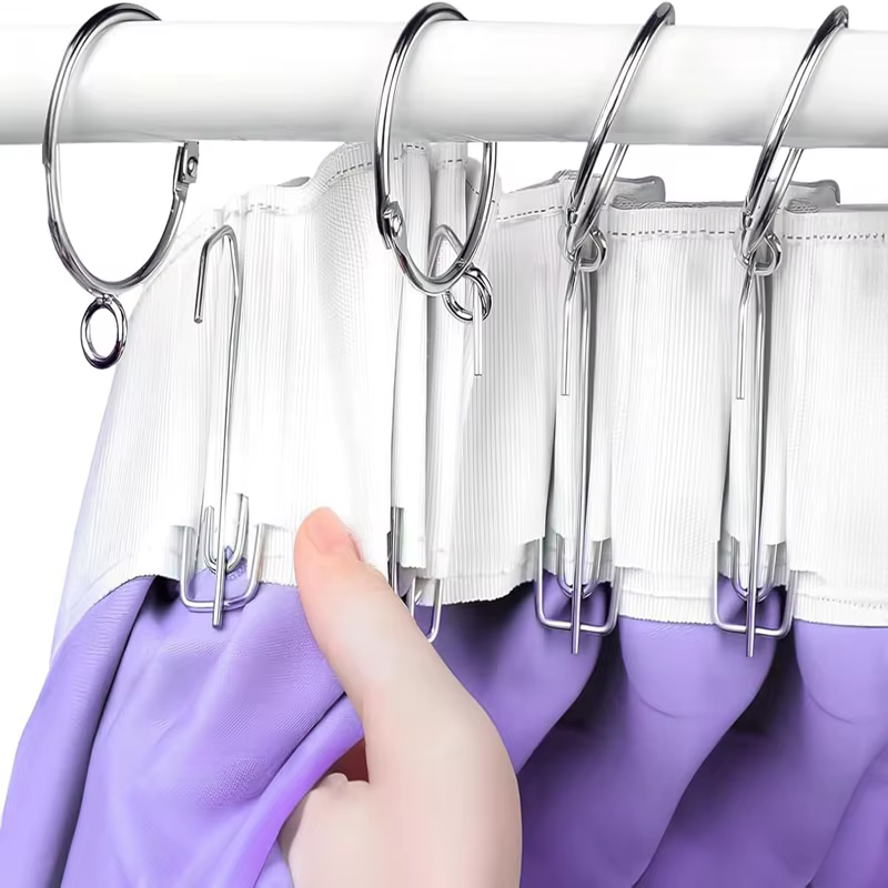 6 mètres tissu ceinture rideaux oeillet haut crochet de poinçonnage rideau ruban plissé avec 15pc