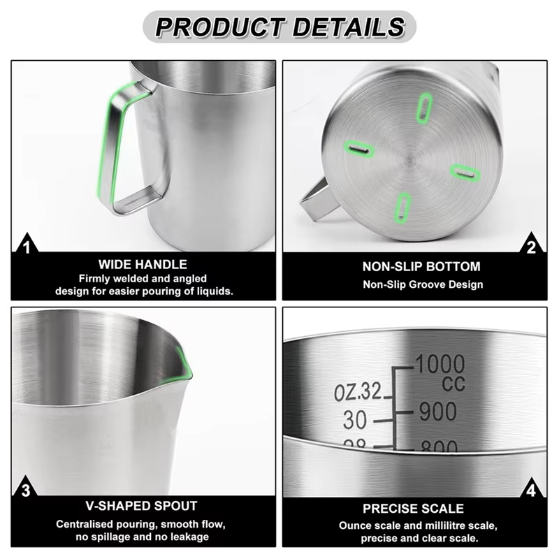 Brouille de mesure 1L en acier inoxydable
