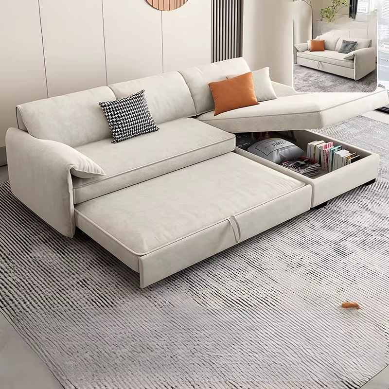 Coussins canapés De couchage rangement blanc pliant