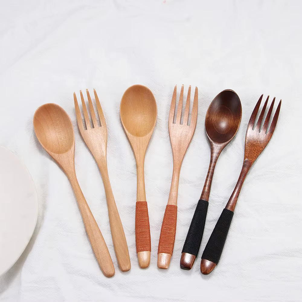 Ustensiles de cuisine faits à la main naturels : cuillères