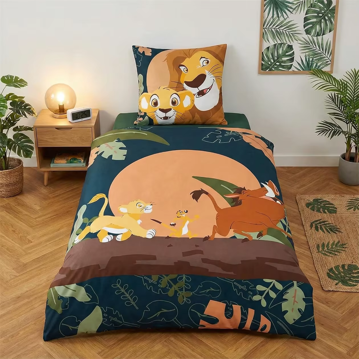Housse de couette Lion Simba avec taie d'oreiller