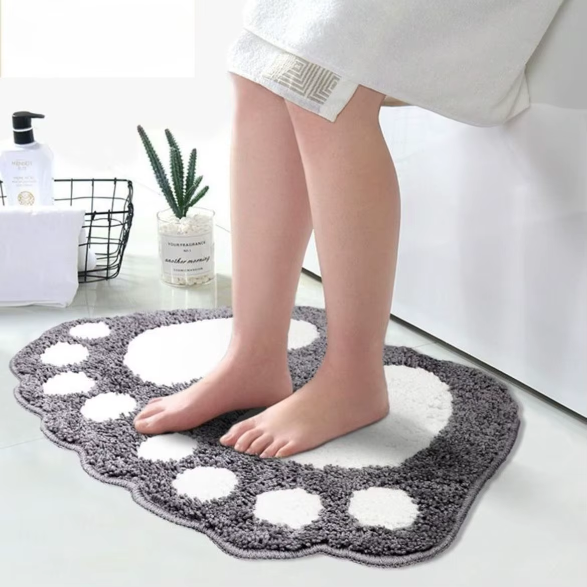 Tapis de sol épais de style coréen pour salle de bain