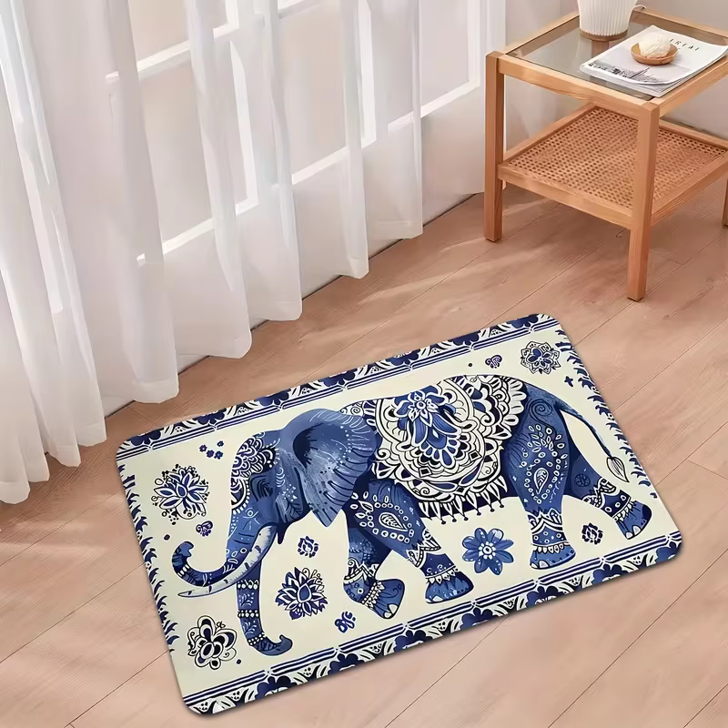 Tapis de bienvenue ethnique indien antidérapant