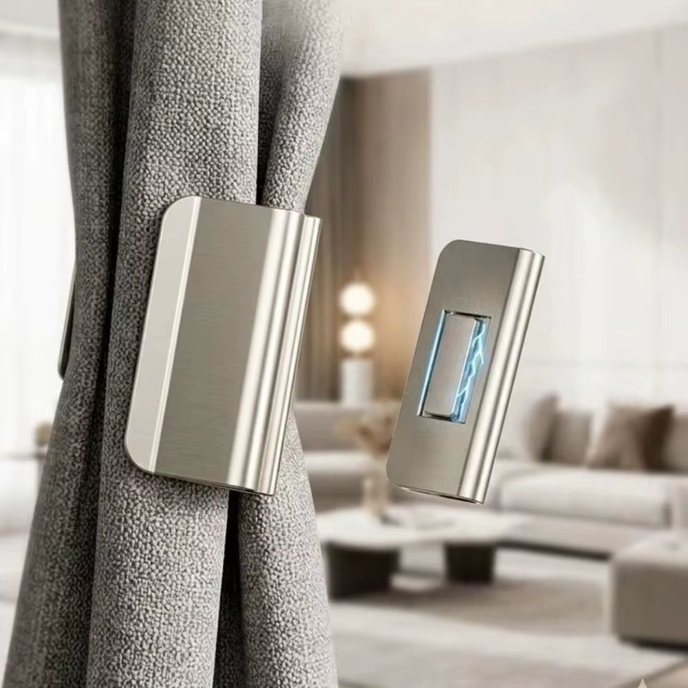 Attaches magnétiques pour rideaux – Fixation puissante sans perçage – Serre-rideaux résistants à la rouille
