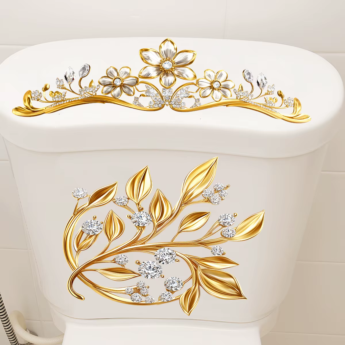 Autocollant mural auto-adhésif pour siège de toilette de salle de bains