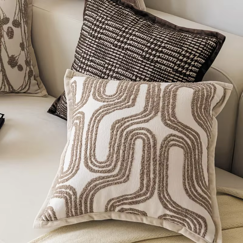 Housse de coussin de luxe légère
