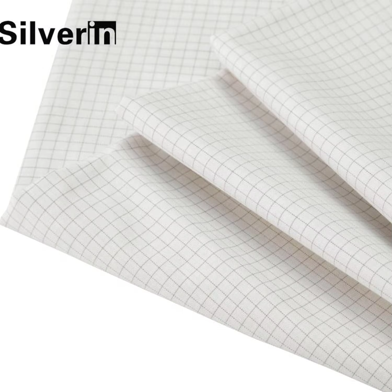 Draps fixés/cannelés à la mise à la terre avec 10% fibres argentées et coton biologique conducteur avec cordon