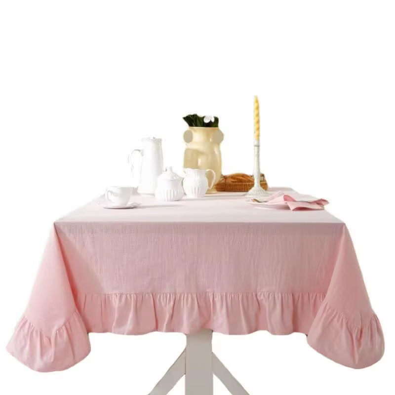 Nappe à volants de couleur unie