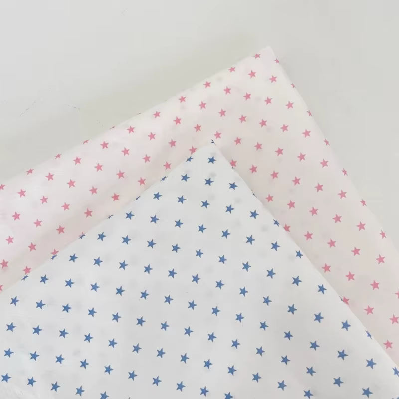 Tissu de rideaux froissé mignon pour la maison