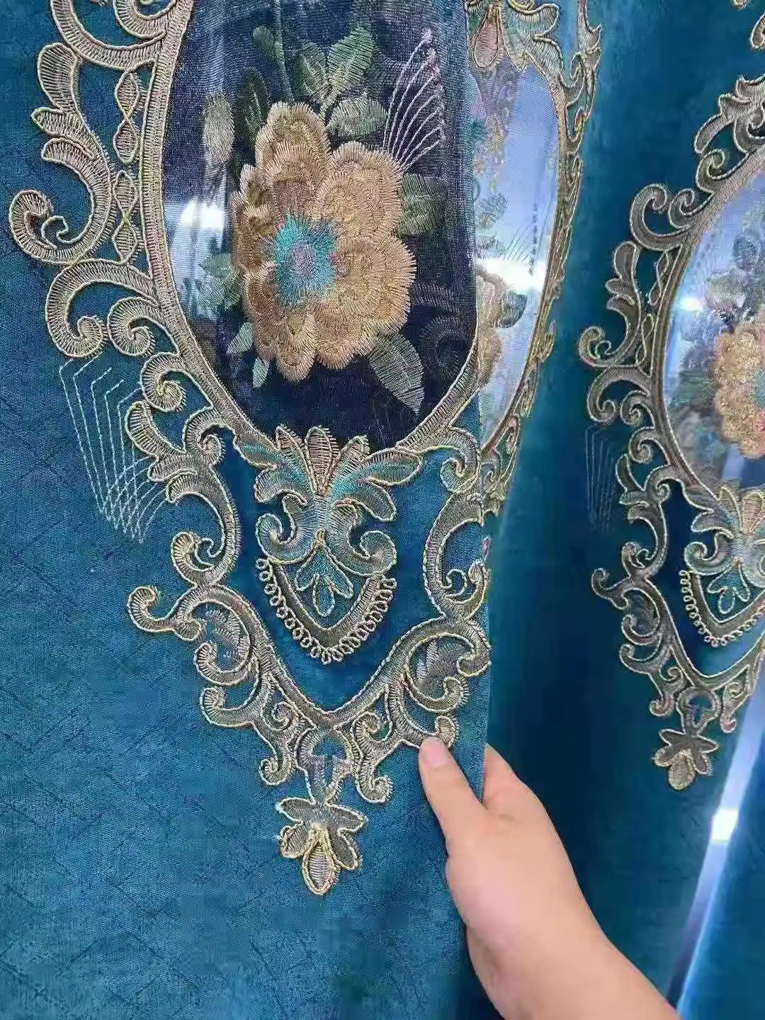 Rideaux Rétro Brodés de Luxe pour Chambre à Coucher
