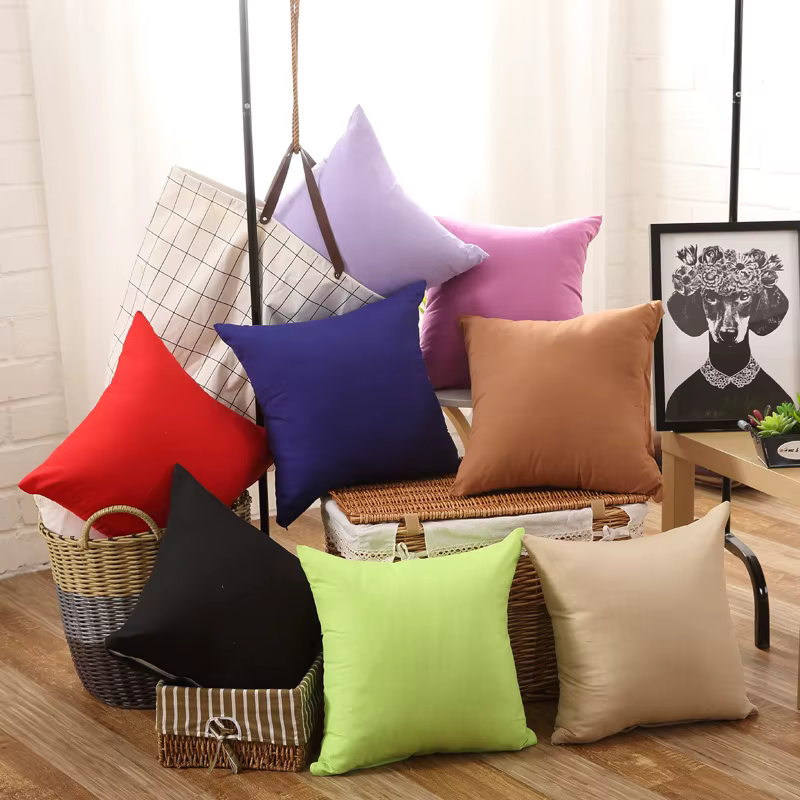 Housse de coussin couleur bonbon