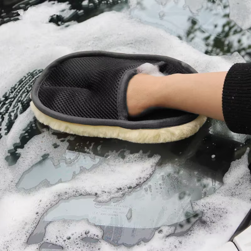 Brosse de nettoyage de voiture en laine douce