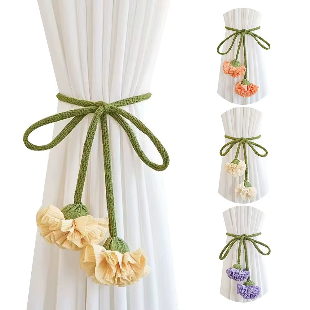 Embrasses de rideaux en forme de fleur