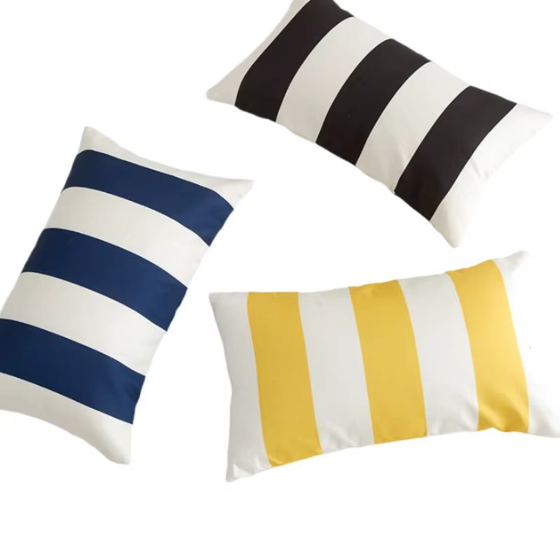 Housse de coussin imperméable avec barre de largeur ondulée