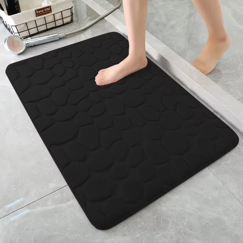 Tapis antidérapants pavé en relief salle de bain