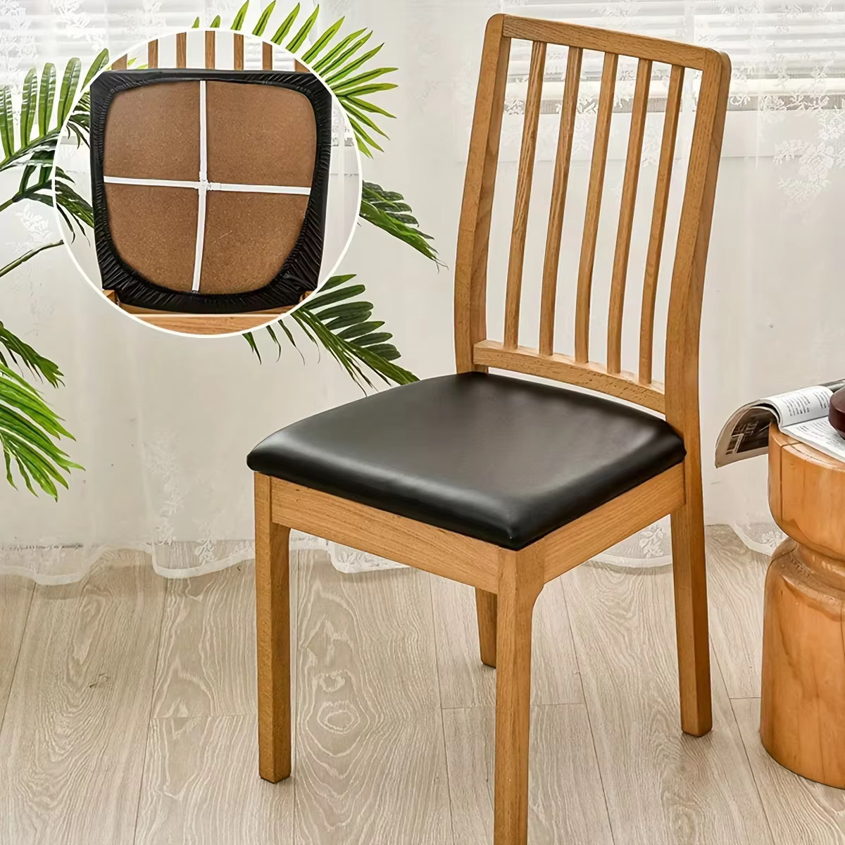 Housse de coussin de chaise imperméable en PU