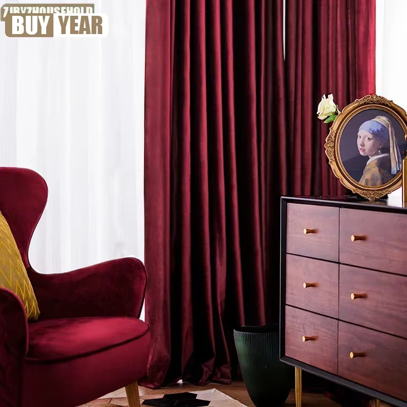 Rideaux nordiques de luxe en velours