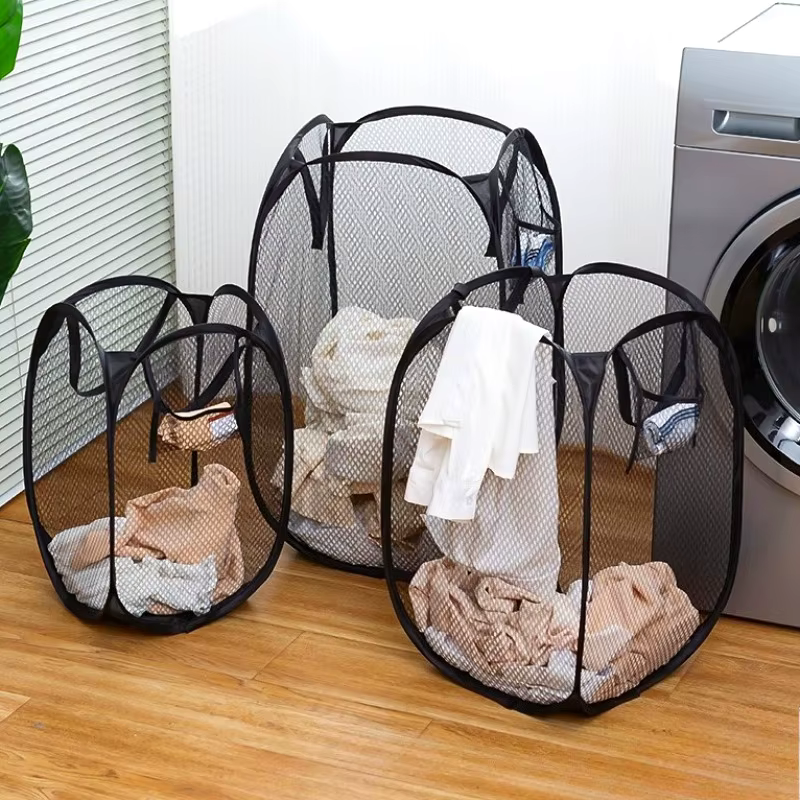 Panier à linge pliable en maille