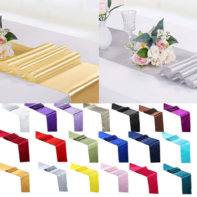 Chemin de Table en Satin pour fête de mariage