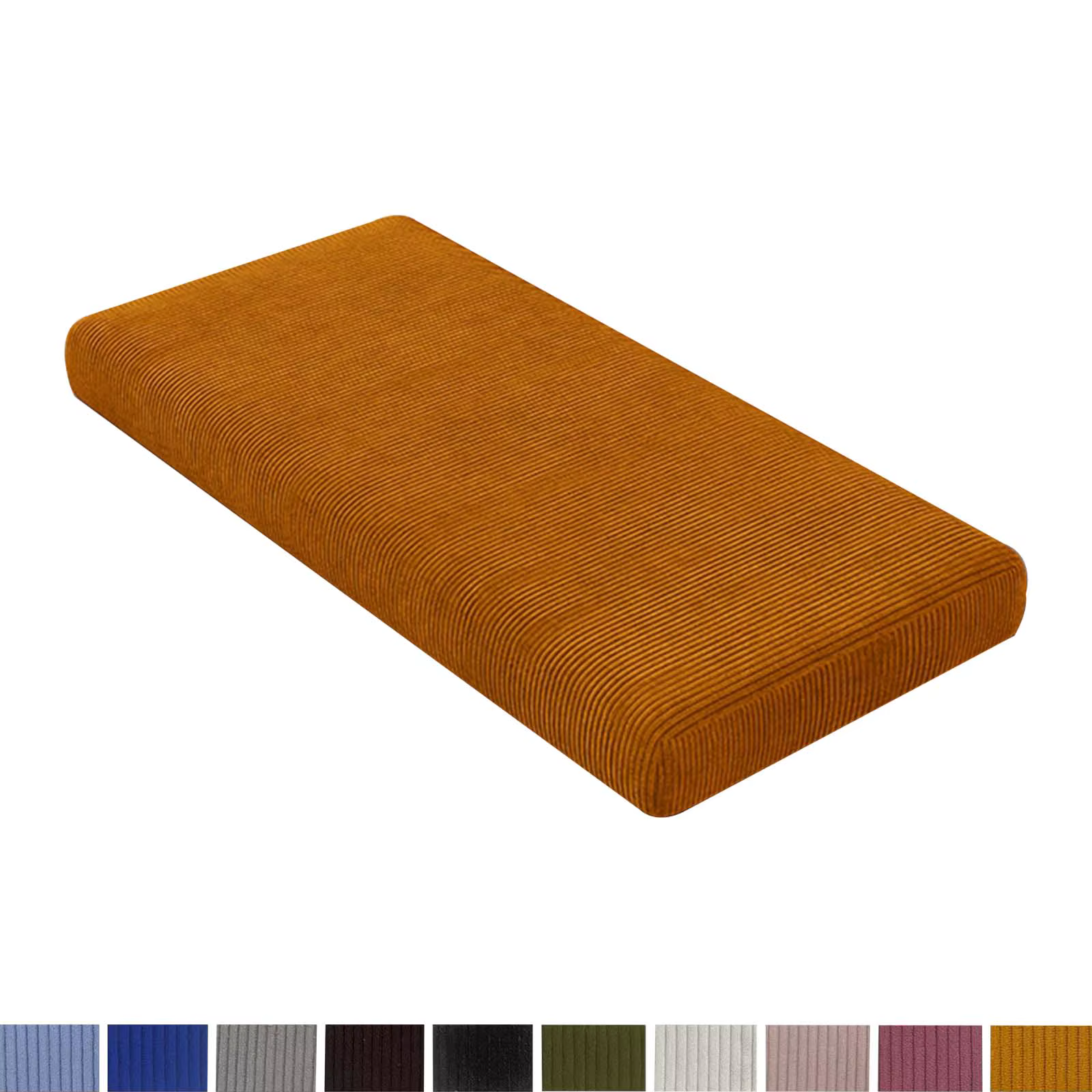 Coussin de meubles de patio en velours côtelé avec fermeture éclair
