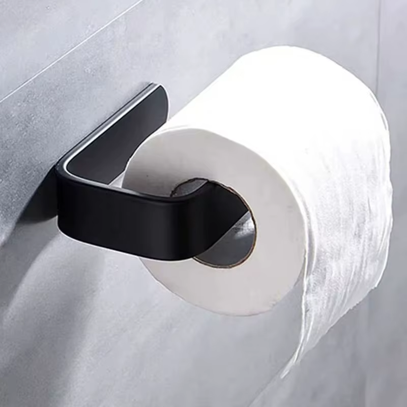 Porte-serviettes de salle de bain blanc sans perçage
