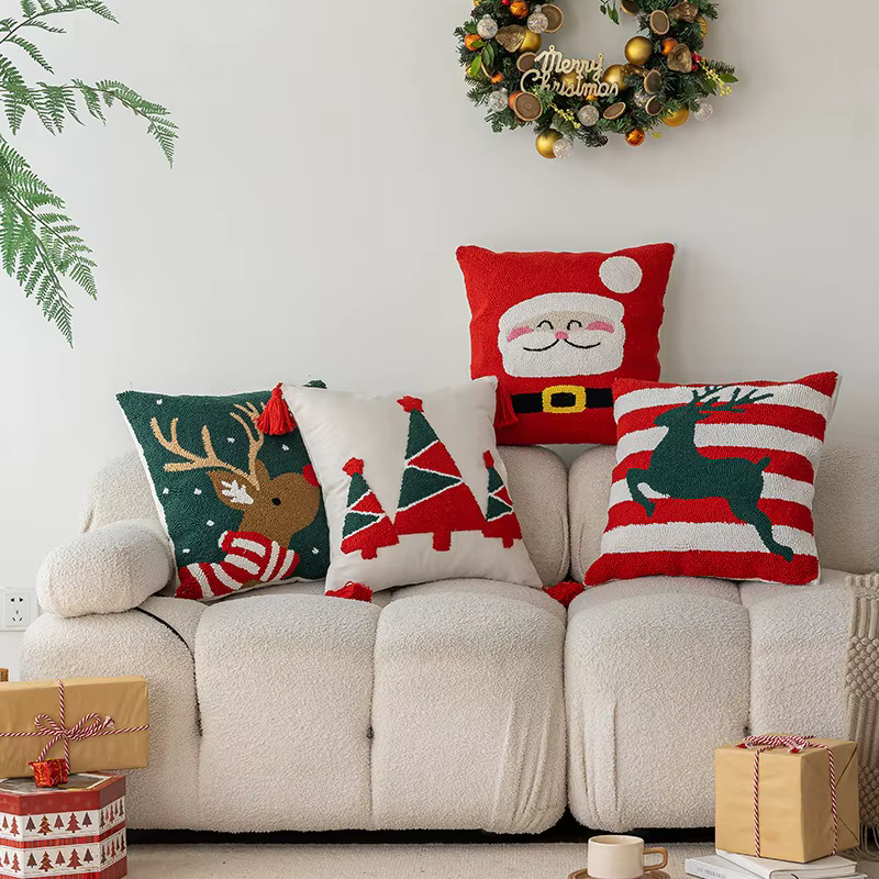 Housse de coussin sur le thème de noël