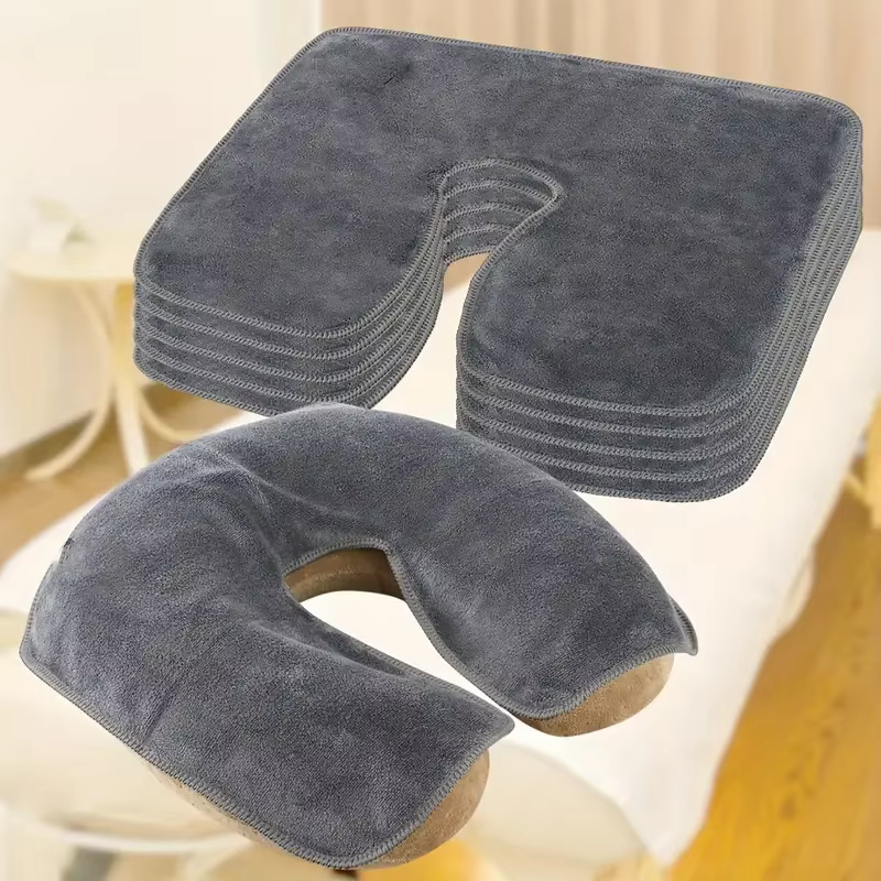Serviette de Massage perforée pour le visage en U en forme de cœur