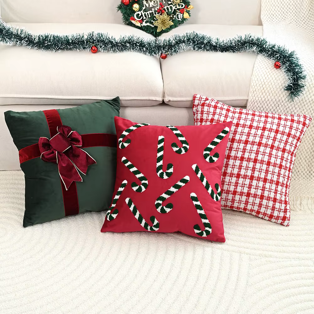Housse de coussin de noël
