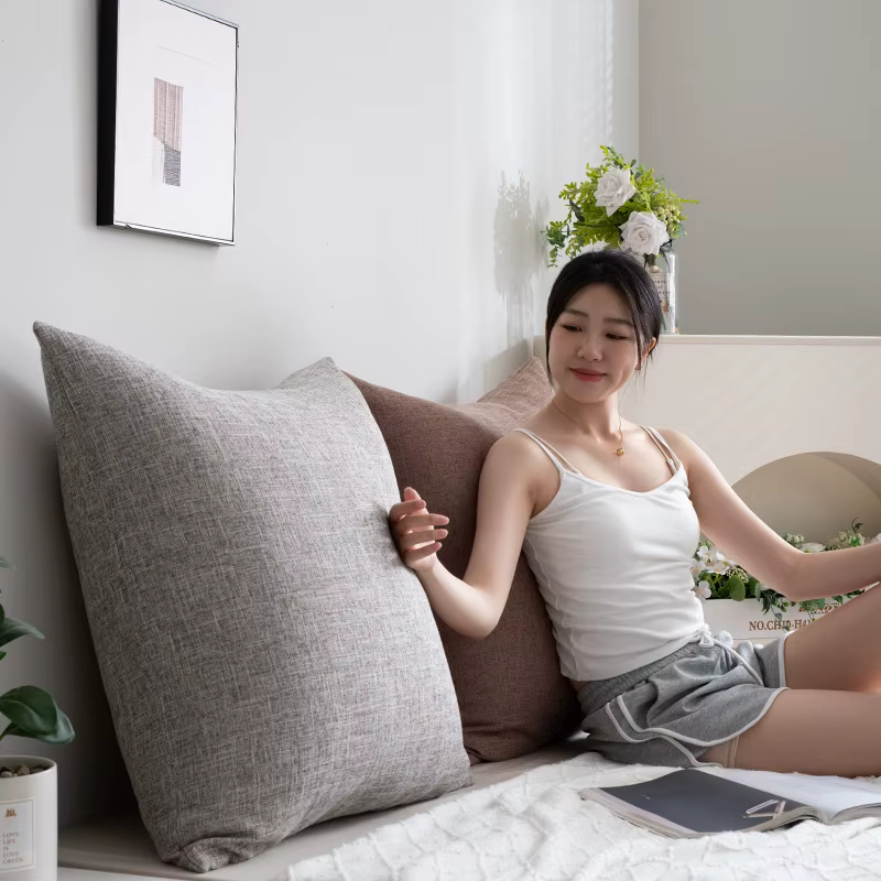 Housse de coussin en lin
