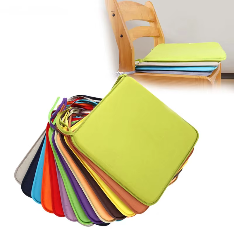 Coussin en tissu uni pour chaise de salle à manger européenne
