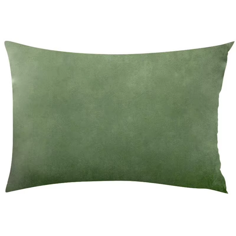 Juste de coussin en velours vert menthe pour canapé