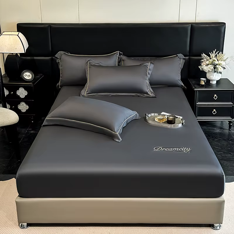 Drap-housse de luxe en satin