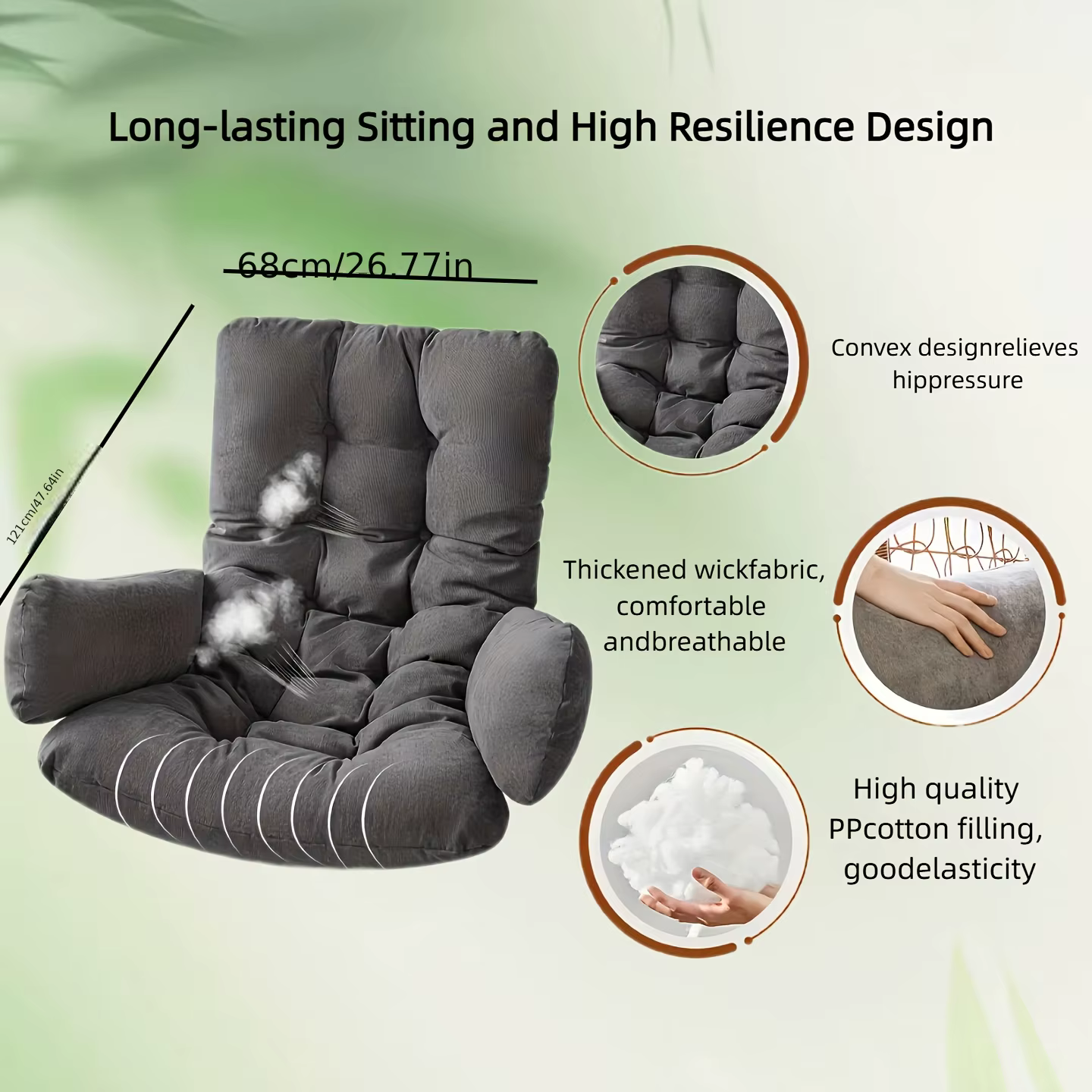 Coussin de remplacement toutes saisons pour balançoire