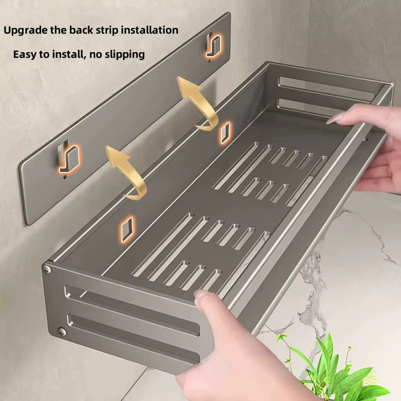 Étagère d'angle de douche sans perçage