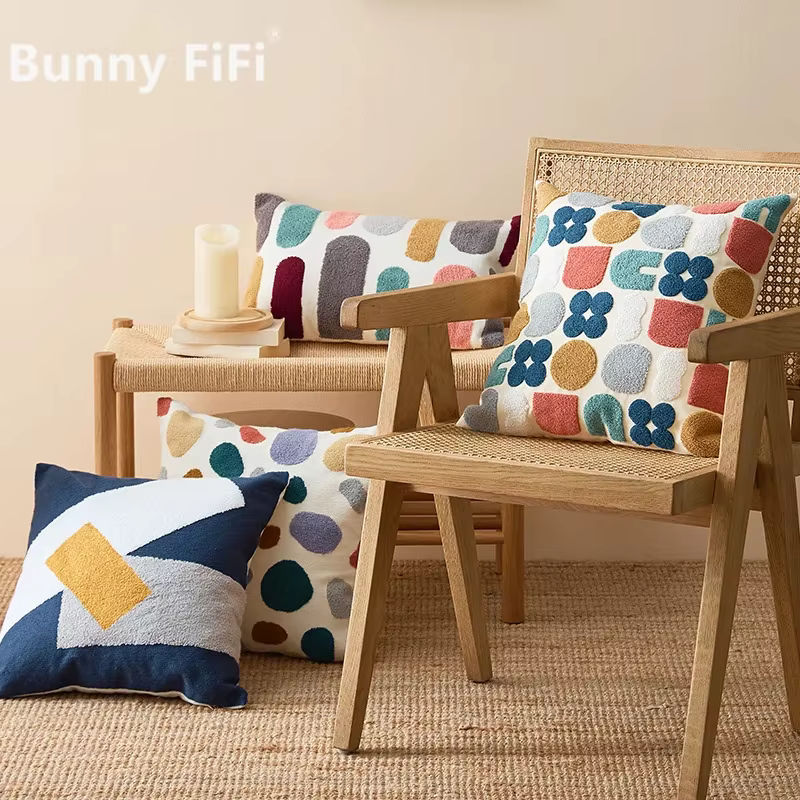 Housse de coussin florale