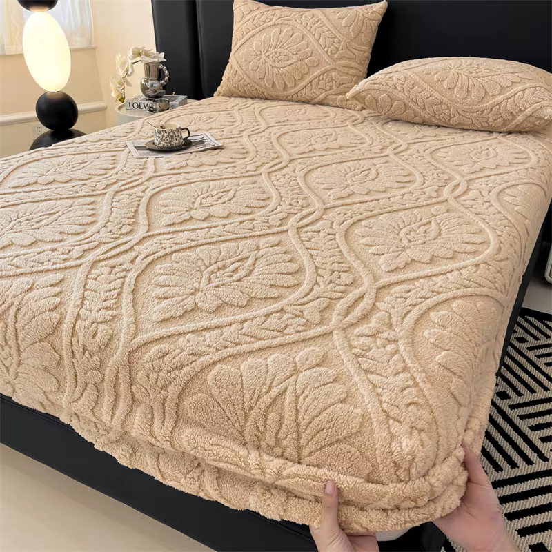 Drap-housse thermique en polaire chaud et élastique