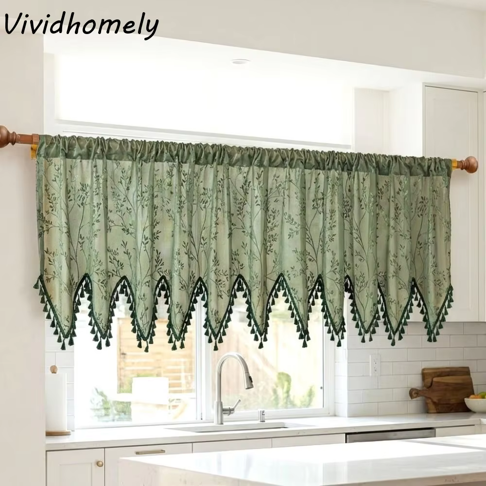 Rideaux de fenêtre en tulle style rustique pour l'été