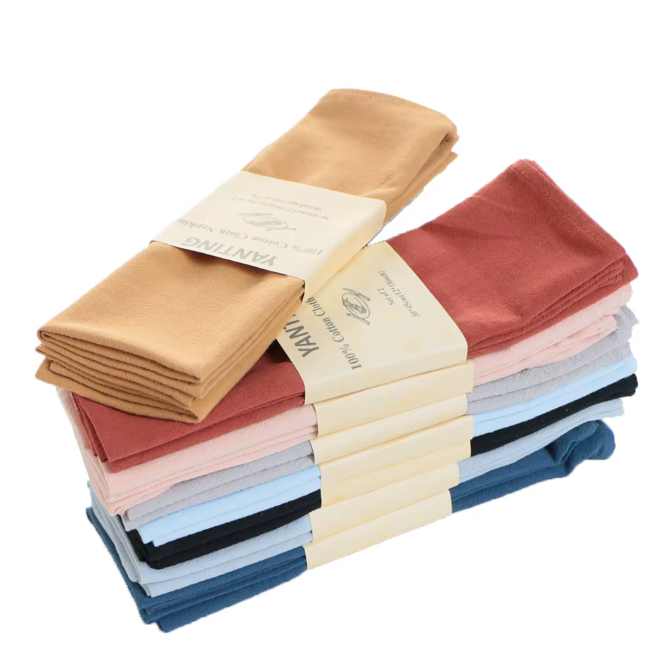 Ensemble de 12 serviettes de Table en coton