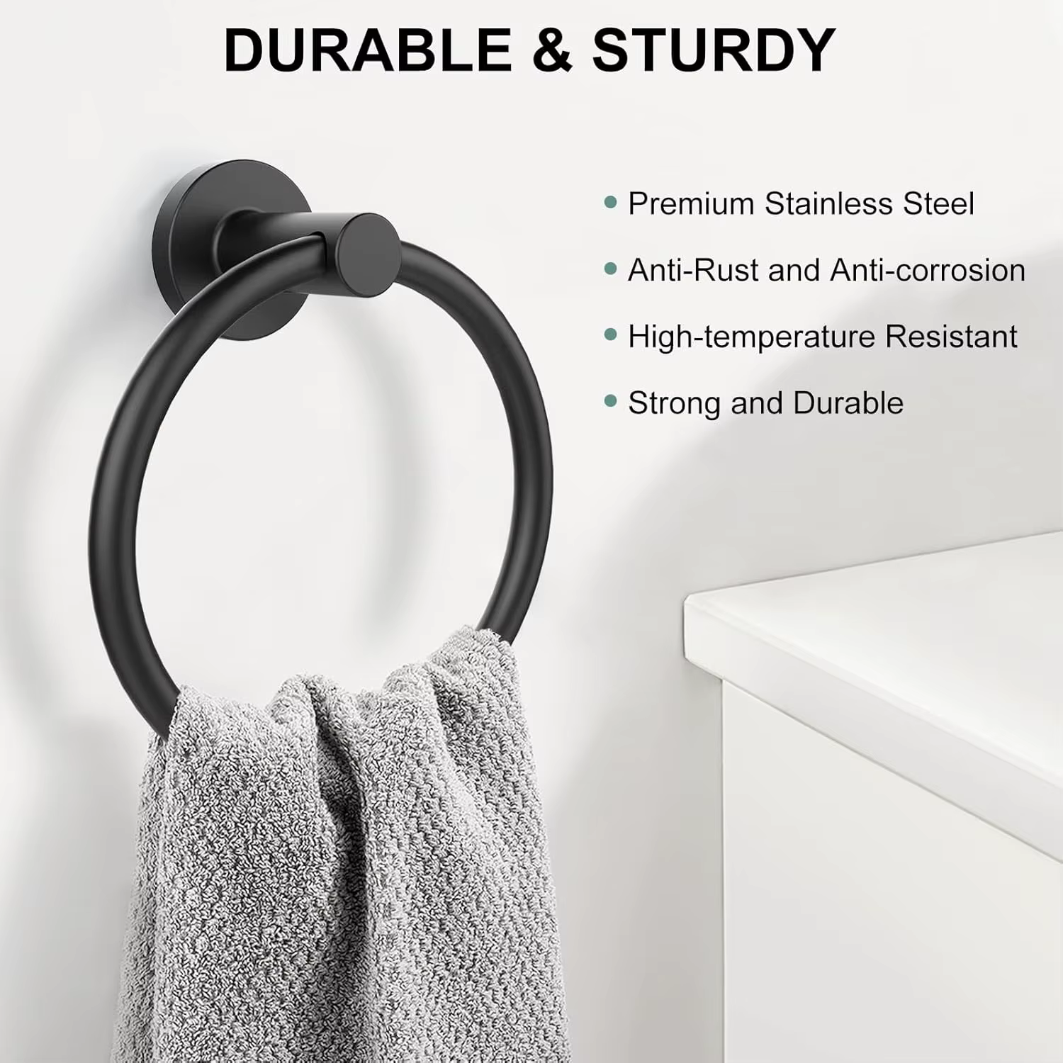 Porte-serviettes pour mur de salle de bain