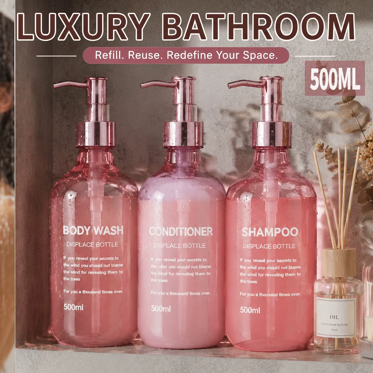 Ensemble de distributeurs de douche pour salle de bain
