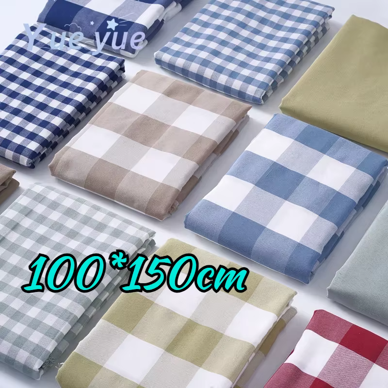 Tissu de canapé en lin à carreaux double face teint en fil épais