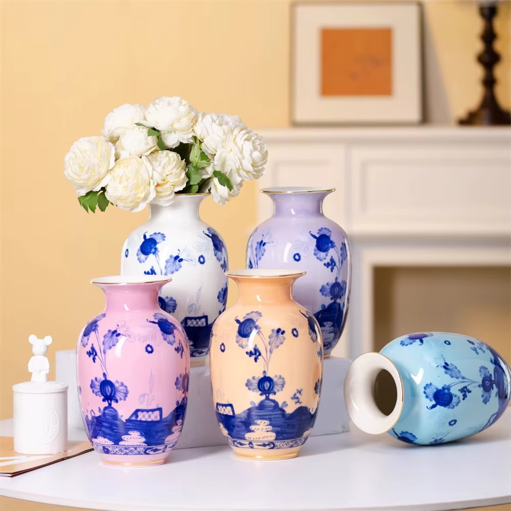 Vase en céramique imprimé pour décoration de la maison