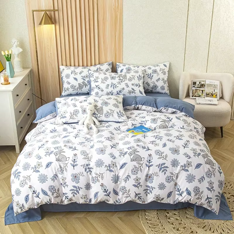 Housse de couette imprimée à fleurs