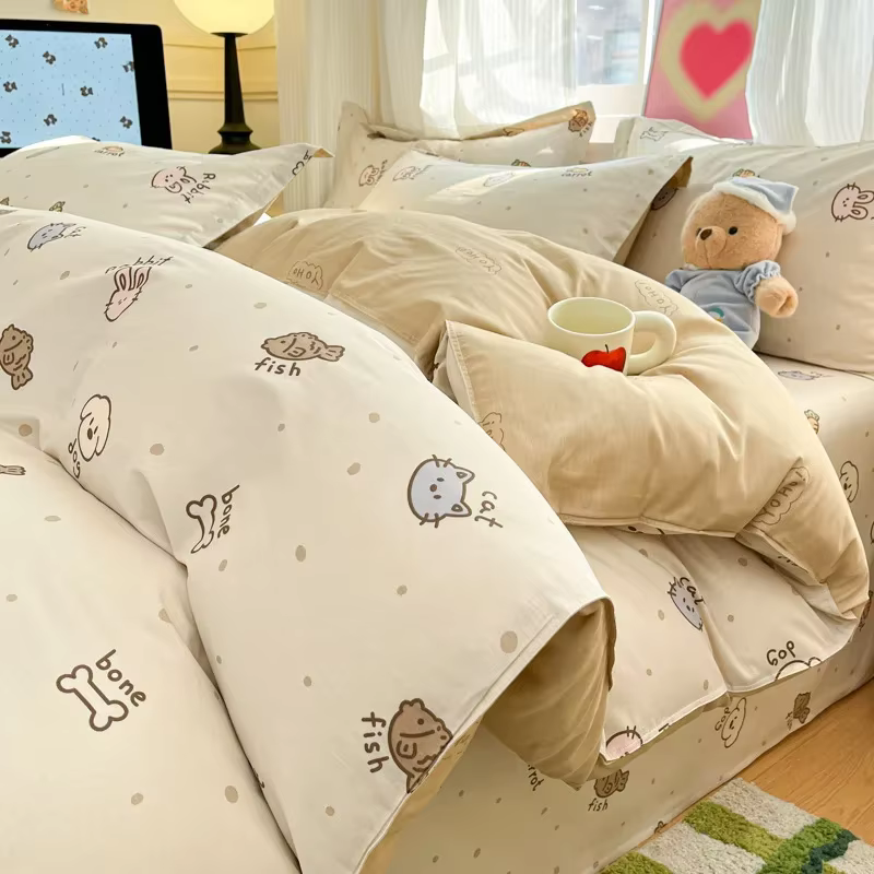 Housse de couette imprimée 100% coton