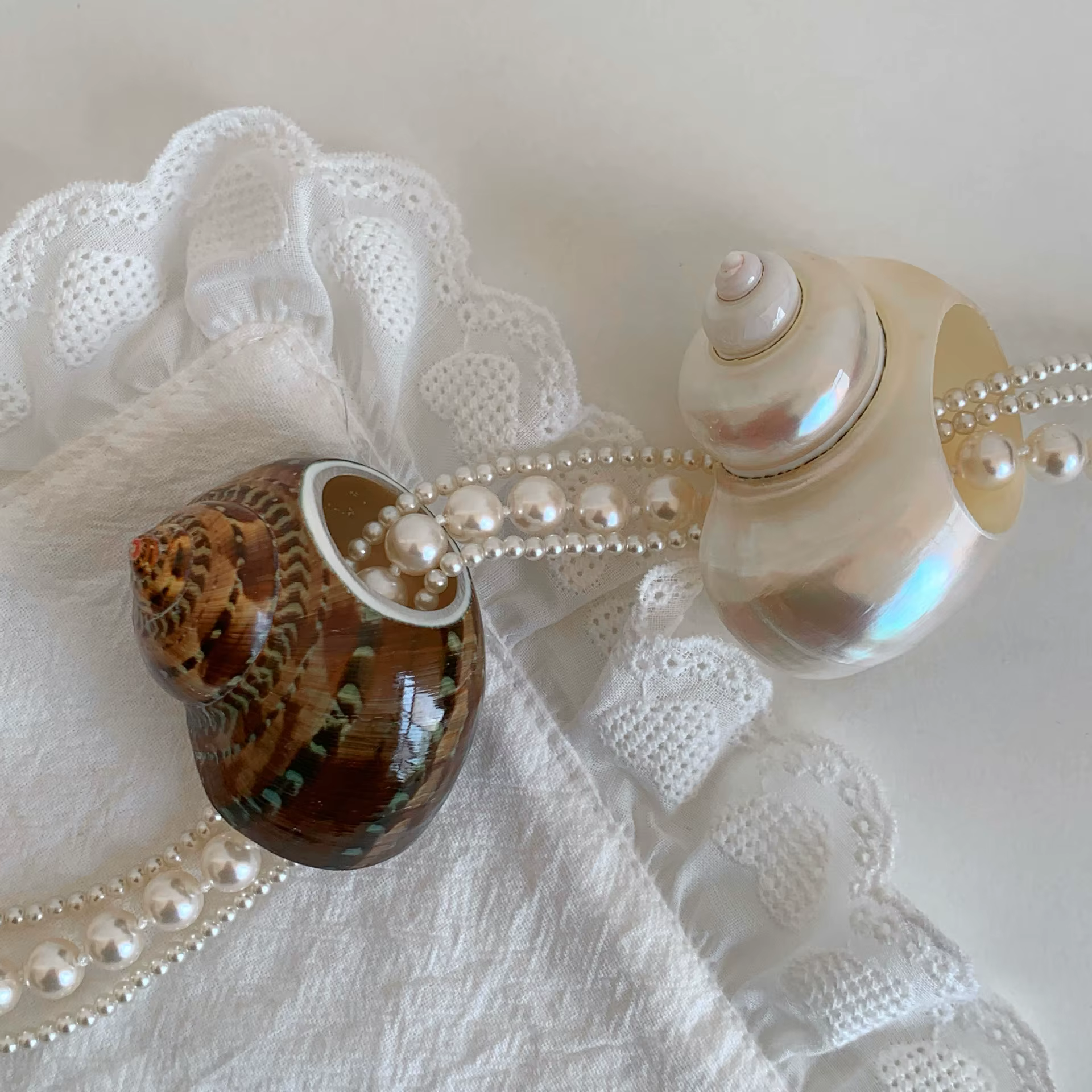 Anneau de serviette en coquillage réutilisable fait à la main