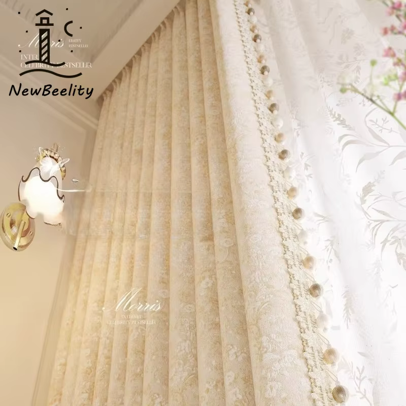 Tissu de rideau double face motif fleur Morris