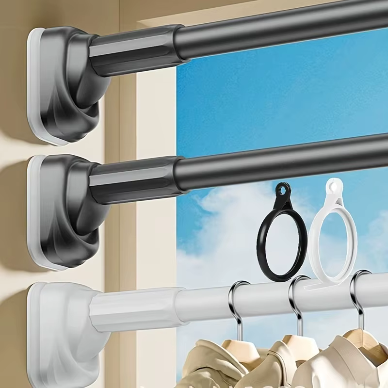 Tringle de Douche Extensible 40-500cm avec Ventouses