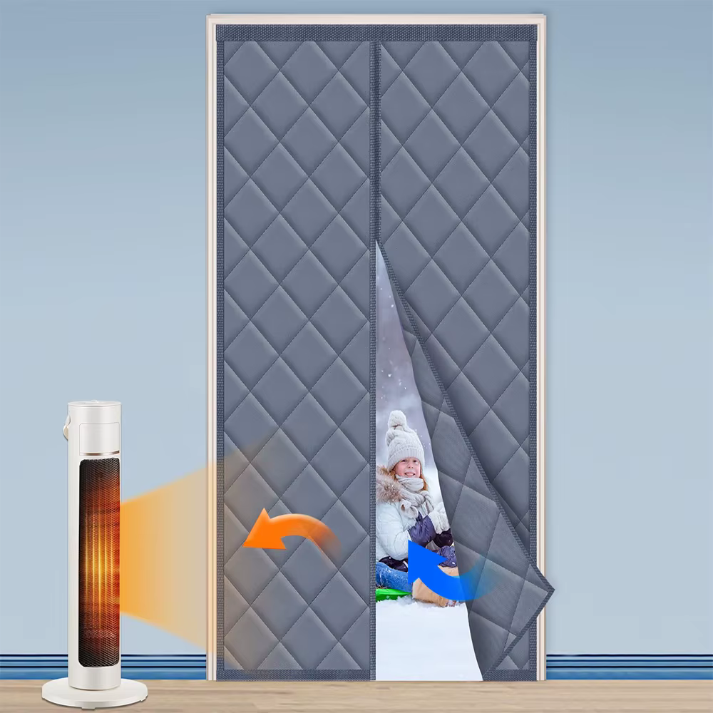 Rideau de porte isolé thermique magnétique