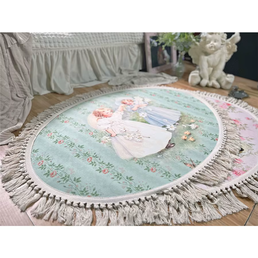Tapis en Peluche Rétro pour Fille